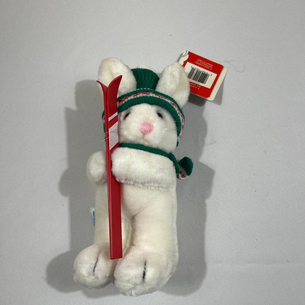 Dakin Sno Bunny Plush Toy 10in White Vintage 1986 Skiing Rabbit 15-6720